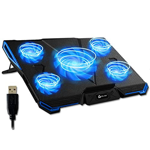 KLIM Cyclone Laptop Cooling Pad - 2022 Version - Fans Cooler - No More Overheating - Increases PC Performance and Life Expectancy - Ventilated Support for Laptop PS5 and PS4 - Blue - Walmart.com