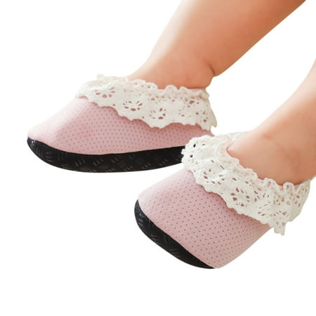 

TOWED22 Toddler Girl Sneaker For Children Lace Baby Bottom Soft Floor Baby Toddler Mesh Floor Shoes Socks Summer And Non Spring Watermelon Red
