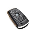 thumbnail image 3 of Vitodeco Genuine Leather Smart Key Fob Case Cover Protector Compatible for BMW 1, 3, 4, 5, 6, 7 Series, X1, X3, X4 - 4 Buttons, Black, 3 of 5