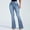 Light Blue, variant on Women's Jeans High Rise Bootcut Color Metal Button Gradient Washed Trousers