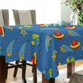 thumbnail image 5 of Yayeee Tablecloths 60" x 120" Rectangle Wrinkle Resistant Party Table Cover, Blue Cartoon Galaxy, 5 of 8
