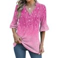 thumbnail image 2 of Blusa Rapbin para mujer, manga con volantes, cuello en V, moda de verano, 2 of 5
