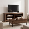 thumbnail image 3 of Home Design Kittery TV Stand with Storage Shelves and Caribou Lift-Top Coffee Table Set, Rustic Entertainment Center with Hidden Storage for Living Room, Brown, 3 of 17