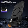 thumbnail image 7 of Magnetic Case for Google Pixel 9 / 9 Pro Clear Compatible with Magsafe, Hybrid Protective Silicone Bumper, Slim Smooth Sleek Matte Frosted Case for Men Women for Google Pixel 9 / 9 Pro, Black, 7 of 7