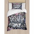 thumbnail image 3 of Ambesonne Graffiti Grunge Art Wall Several Creepy Underground City Urban Landscape Print Duvet Cover Set, 3 of 3