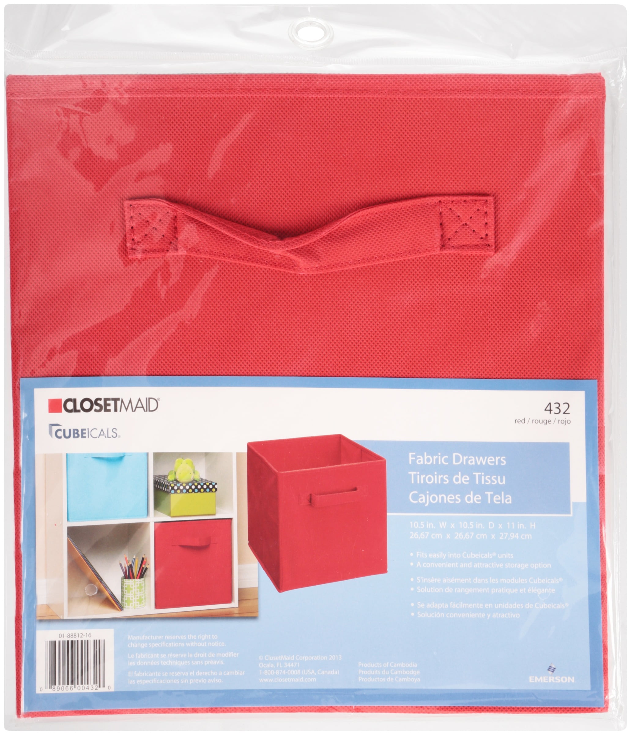 Closet Maid® Cubeicals® Red Fabric Drawers - Walmart.com