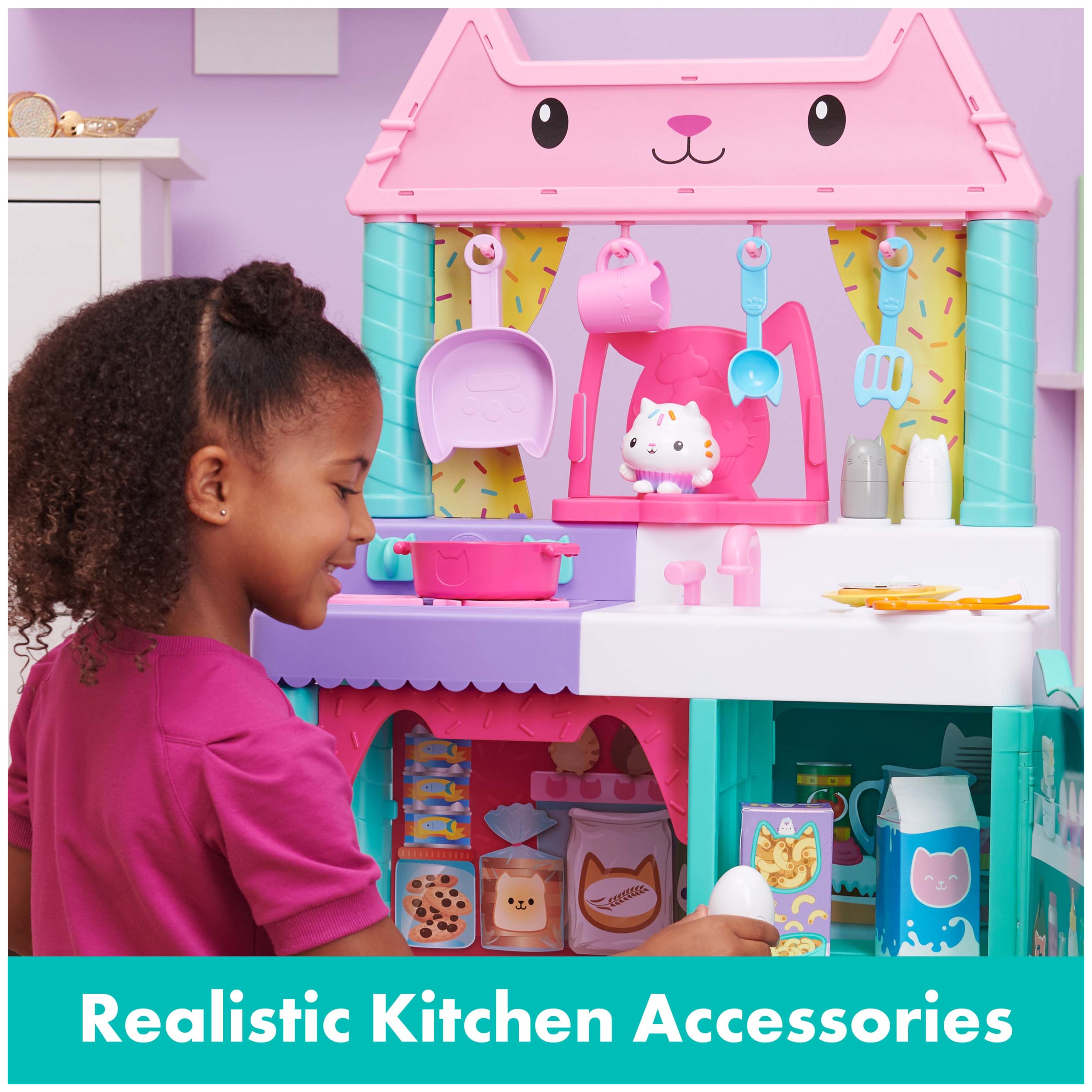 Gabby’s Dollhouse, Cakey Play Kitchen Set, for Kids Ages 3 and up - image 8 of 9