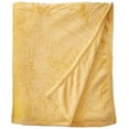 thumbnail image 1 of Intelligent Design ID50-843 Oversized Solid Microlight Chevron Plush Brushed Throw, Yellow, 60x70", 1 of 2