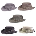 thumbnail image 2 of Femmes Pêcheur Chapeau Voyage Camping Réglable Large Bouchon de Bord avec Corde Dames Mode Conception Simple Chapeau de Seau Noir, 2 of 9