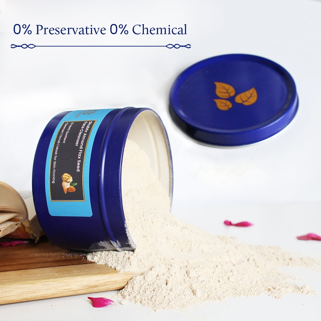 Blue Nectar Shubhr Almond  Flax Seed Powder Face Cleanser - 100 gms