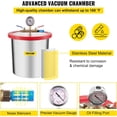 thumbnail image 4 of Bestauto Vacuum Pump 3 CFM Vacuum Chamber 3 Gallon Single Stage Vacuum Pump with Chamber Stainless Steel Degassing Chamber Kit, 4 of 9