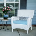 thumbnail image 6 of Aoodor Patio Chair Cushions Set of 2, 24 x 24 x 4 Inch Water Resistant Outdoor Seat Cushions with Handle and Ties, Square Corner Cushions for Patio Furniture Garden Lawn, Lake Blue, 6 of 8