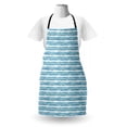 thumbnail image 3 of Abstract Apron, Horizontal Wavy Scribbles in Oceanic Tones Sketchy Style, Unisex Kitchen Bib with Adjustable Neck for Cooking Gardening, Adult Size, Sea Blue Pale Slate Blue, by Ambesonne, 3 of 4
