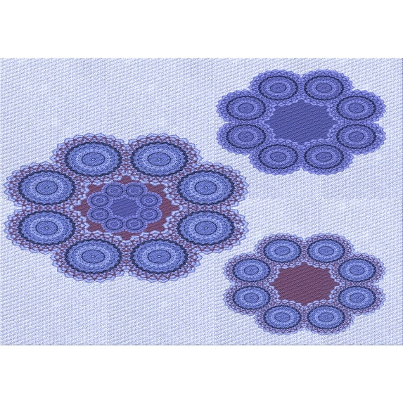 Ahgly Company Indoor Rectangle Patterned Heavenly Blue Area Rugs, 8' x 10'