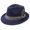 Navy, variant on GPOECD Wool Fedora Cowboy Hat For Men Crushable Travel Outdoor Leisure Feather Unisex Design Classic Western Headwear Coffee,M