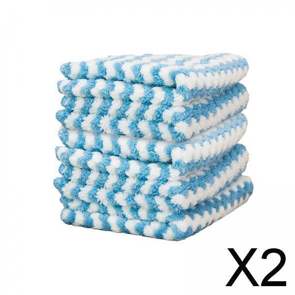 2x 5 Paños de Limpieza Multifuncionales, de Limpieza de Absorción de Agua Suave Al Tacto, Reutilizable, Buenas Toallas de Cocina, Paños de Cocina , a 2 piezas