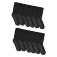 thumbnail image 2 of Hanes mens Max Cushion Socks, Available in 6 and 12-pair Pack Crew Sock, Black/Grey Foot Bottom, 12 US, 2 of 4
