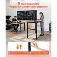 thumbnail image 4 of KFFKFF Établi Réglable, Capacité de 1500 Lb, Établi avec Dessus en Bois de Chêne de 48 x 24 Pouces et Réglage de Hauteur de 26,3 à 40,2 Pouces, Table de Travail en Bois Dur Robuste, 4 of 9