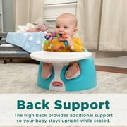 Nuby My Floor Seat Soft Foam Baby Booster Seat with 3-Point Harness, Aqua