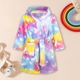 thumbnail image 2 of Karoyedx Bathrobes for Toddler Girls Boys Fleece Robe Girls Hooded Bathrobe Toddlers Soft Fuzzy Robe for Kids Multicolour Size,6-7 Years, 2 of 7