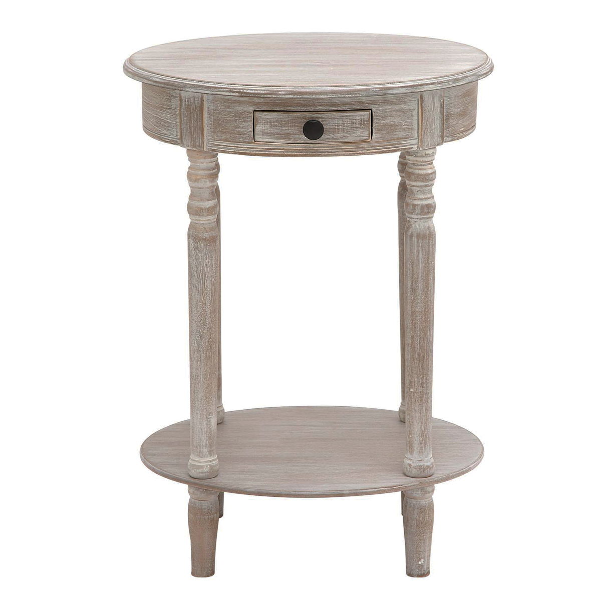Urban Designs Handfinished Wooden Oval Accent End Table Distressed