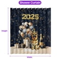 thumbnail image 5 of Happy New Year German Shepherd Welcome 2025 Balloon Firework Party Shower Curtain Alsatian Dog Lover Gifts Waterproof Bathroom Bathtub Curtain - 01014, 5 of 5