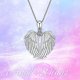 thumbnail image 2 of Collar de ala de ángel con cadena colgante de aleación de lentejuelas de diamantes de imitación Joyería elegante para el cuello TUNC Sencillez, 2 of 3