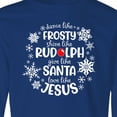 thumbnail image 4 of Inktastic Dance Like Frosty, Shine Like Rudolph, Give Like Santa, Love Like Jesus Long Sleeve Youth T-Shirt, 4 of 5