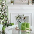 thumbnail image 4 of Blosmon Artificial Christmas Poinsettia Flowers Ball 2 Pcs Silver Glitter Fake Poinsettia Christmas Flowers Arrangement Centerpieces Decorations for Winter Indoor Home Parties, 4 of 5