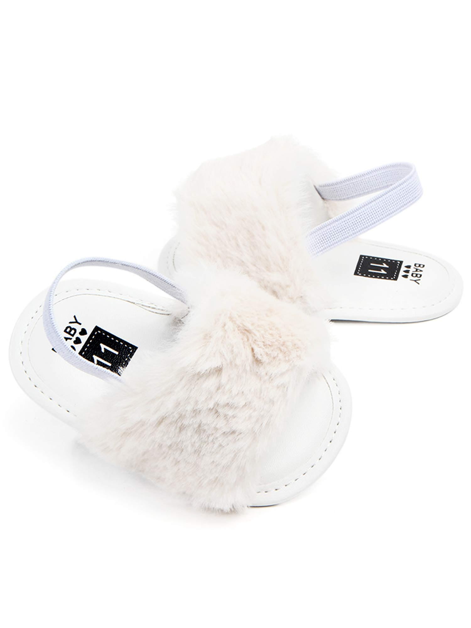 baby fur sandals