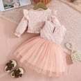 thumbnail image 4 of MEZZALL Girls Outfits Set Autumn Toddler Dress With Cape Tops And Dress For Baby Girls 6 Months To 3 Years Casual Wear Fall Outfits Trendy Cartoon Clothing, 4 of 9