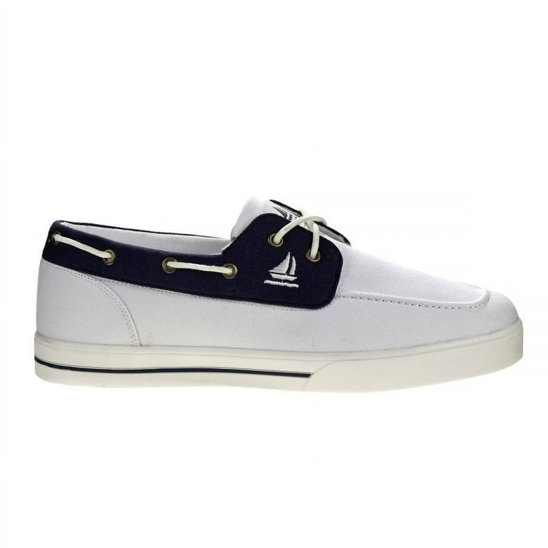 Sail Men s Canvas Boat Shoes White 10.5 Walmart