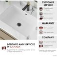 thumbnail image 5 of Stylish Undermount 24.50" W x 16.50" D White Rectangular Porcelain Bathroom Sink with 2 overflow rings P-208, 5 of 10
