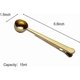 thumbnail image 2 of Coffee Scoop Clip, 2 in 1 Long Handle Stainless Steel Spoon with Bag Clip Perfect for Coffee, Tea, Kitchen Tools 2 Pack Gold, 2 of 4