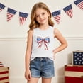 thumbnail image 5 of ZACPNCV Kids 4Th Of July Tank Top Patriotic Sleeveless Tees Stars Stripes Print Crewneck Summer Casual Shirt for Boys Girls 3-15Y D-White, 5 of 8