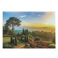 thumbnail image 1 of Garden Cutting Board, Fresh Forest with Colorful Flowers on Hill with Sunrise in Morning Idyllic Scenery, Decorative Tempered Glass Cutting and Serving Board, Large Size, Multicolor, by Ambesonne, 1 of 1