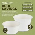 thumbnail image 3 of Brheez Disposable Souffle Cups - 100% Biodegradable & Compostable Bagasse Fiber, White, 2 oz, Case of 1600, 3 of 8