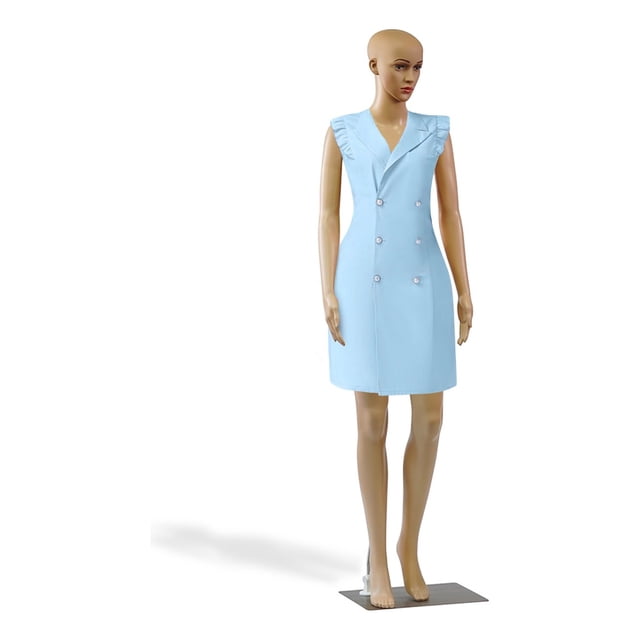 Maniquí Femenino Completo de 175 cm de Altura con Cabeza Ajustable SereneLife, Extremidades Flexibles y Diseño Desmontable, Perfecto para Tiendas de Ropa, Boutiques, Exposiciones y Más, Piel