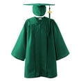 thumbnail image 1 of YUNAFFT Kids Graduation Gown Set Shiny Surface Academic Dress Cap Included 100% Polyester Long Sleeve Solid Color 4-14Y Boys Girls, 1 of 2