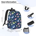 thumbnail image 5 of Rateoe Colorful Cartoon Shark Pattern Student Backpack Water-resistant Backpack 15-inch Laptop Backpack Lightweight Adjustable School Backpack, 5 of 6