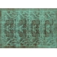 thumbnail image 1 of Ahgly Company Indoor Rectangle Persian Turquoise Blue Traditional Area Rugs, 2' x 5', 1 of 4
