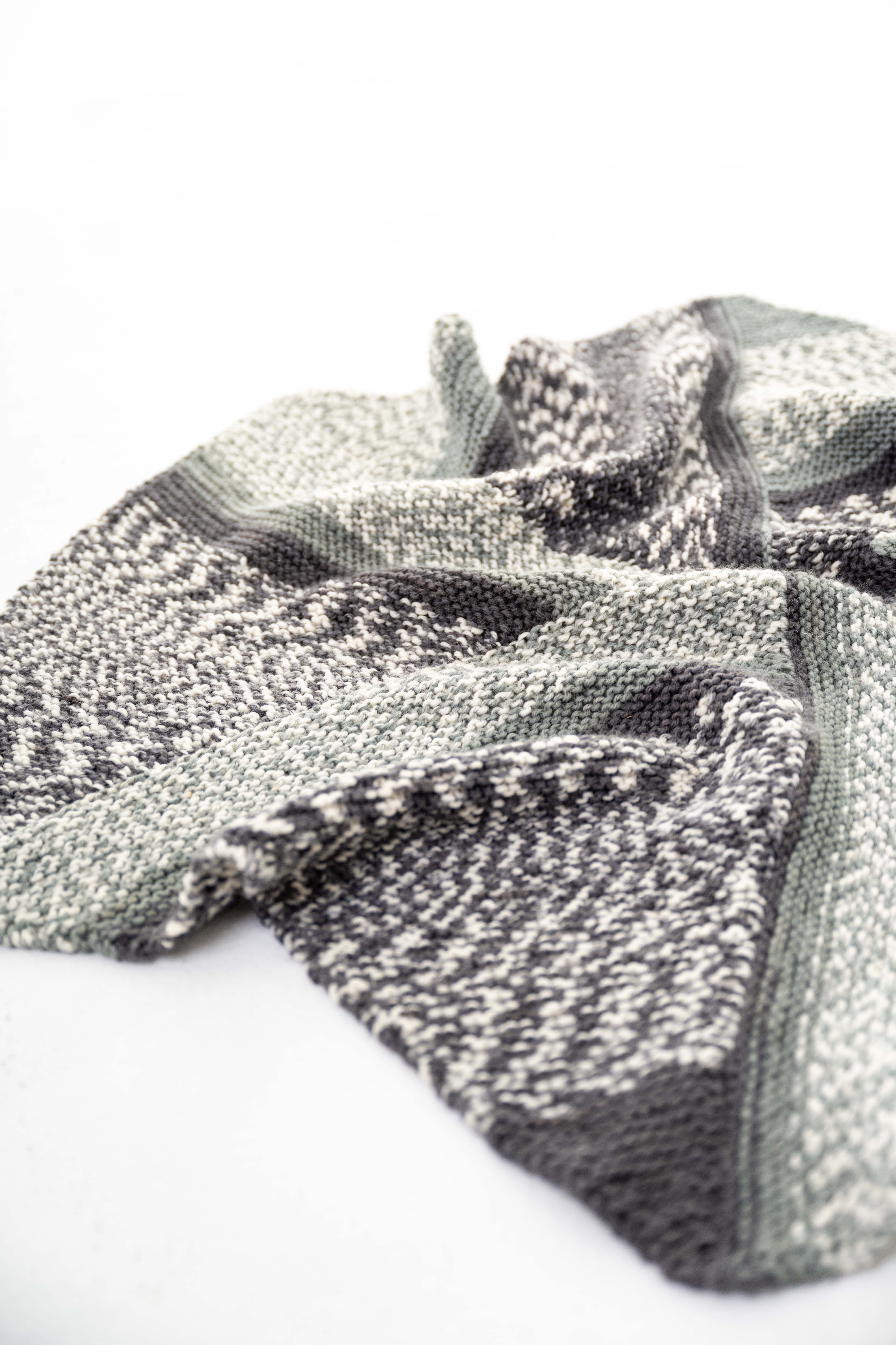 Lion Brand Yarn Wool-Ease Fair Isle Charcoal/Medium Grey Medium Acrylic, Wool Yarn 3 Pack