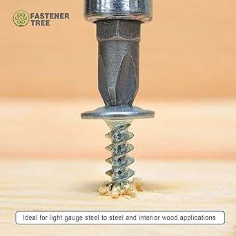 FASTENER TREE #8x1/2" New Carbon Steel, Truss Head Screws, 100Pcs Self Tapping Screws for MDF