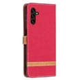 thumbnail image 6 of Mantto For Galaxy A14 5G Case, Magnetic Leather Folio Flip Wristlet Shockproof Protective ID Credit Card Slot Holder Stand Cover Strap Compatible with Galaxy A14 5G, Red, 6 of 8