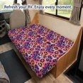 thumbnail image 4 of POLERO Leopard Print 2 Piece RV Jackknife Sofa Cover, Stretch Fit Furniture Protector for Motorhome Travel Trailer, Wrinkle Free Washable Couch Cover for Pet Owners, 4 of 7