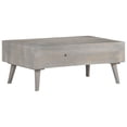 thumbnail image 3 of vidaXL Coffee Table Grey 100x60x40 cm Solid Rough Mango Wood, 3 of 4