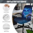 thumbnail image 5 of Renewold Dolphin Love Blue Computer Office Chair Cover Spandex Office Chair Cover Rotating Chair Slipcover Dustproof High Back Computer Chair Cover for Pets Dogs Cats, L, 5 of 7