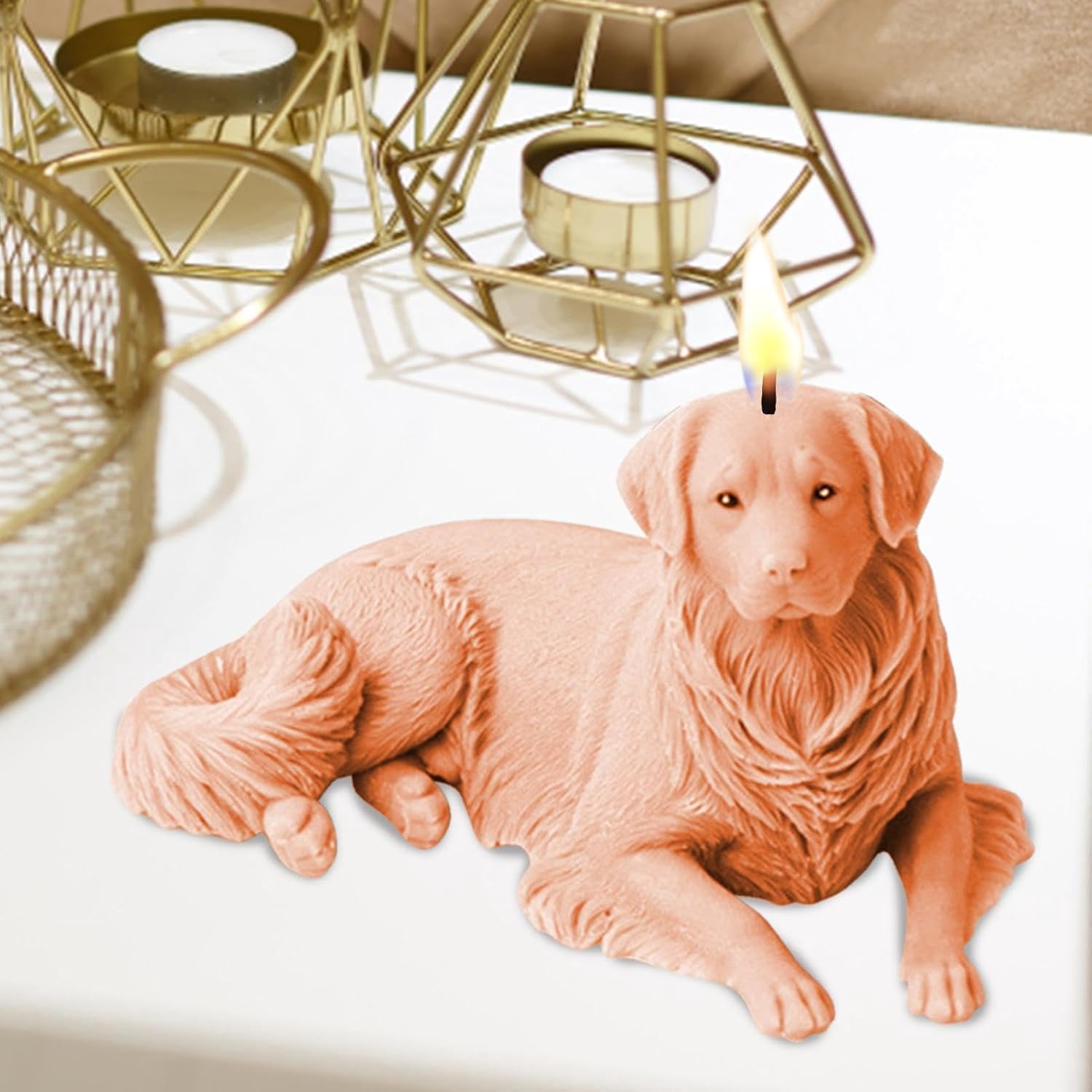 Silicone Candle Moulds, Dog Animal Candle Silicone Mold, Handmade Candle Making Mould, Reusable Silicone Mould for Aromatherapy Candle Epoxy Resin Fondant Cake Chocolate Candy Soap Craft