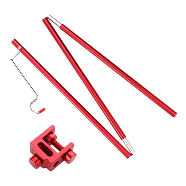 Miangastore Hiking Camping Light Holder Base Red 1Set 12.97X0.39X0.39in