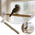 thumbnail image 1 of Portable Parrot Stand Natural Rope Strong Suction Cup Window Glass Tile Easy Install Resting Perch for Parrots Small Birds, 1 of 7
